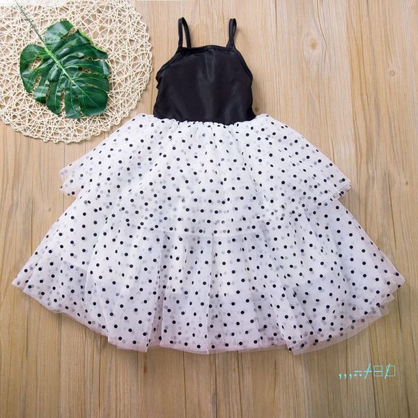 

designer girls dresses baby mesh gauze lace dot print pettiskirt girl skirt princess dress summer party skirts ball gown 80-120cm cz430, Red;yellow