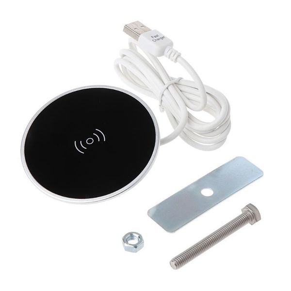 

1set universal qi wireless charger furniture office deskhidden embedded table quick charging pad for iphone samsung galaxy c