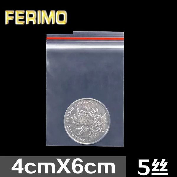 

100 pieces mini clear plastic bags, small transparent zipper plastic bags for packaging thick candy storage bag