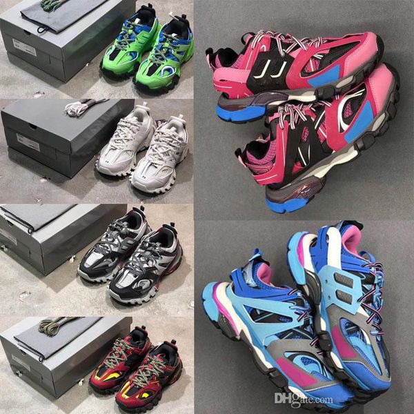 

luxury designer triple s 3.0 sneakers man casual shoes women platform outdoor sneakers tess s. gomma trek mesh nylon mens track trainers, Black