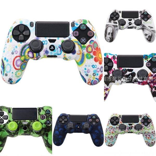 

hzrec силиконовый чехол контроллер gamepad withjoystick крышка для ps4 крышки