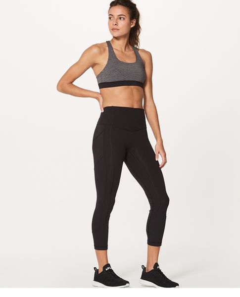 

pocket solid sport pants high lw8211, Black