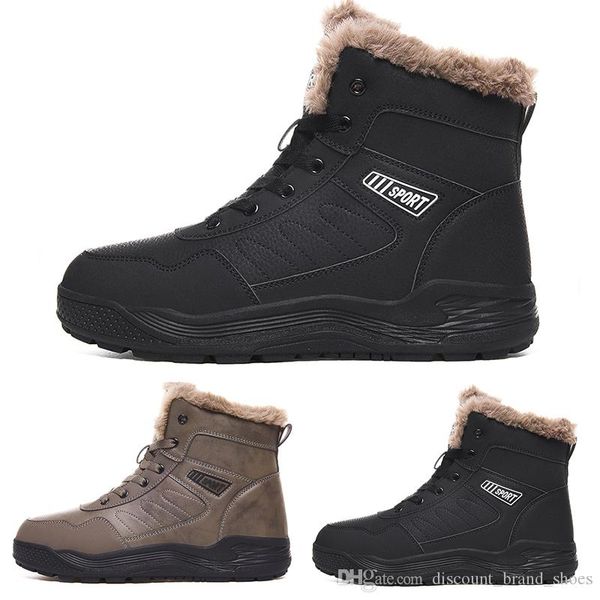 

2020 sale designer pattern9 soft black grey plus velvet warm man boy men boots mens sneakers boot trainers outdoor walking shoes