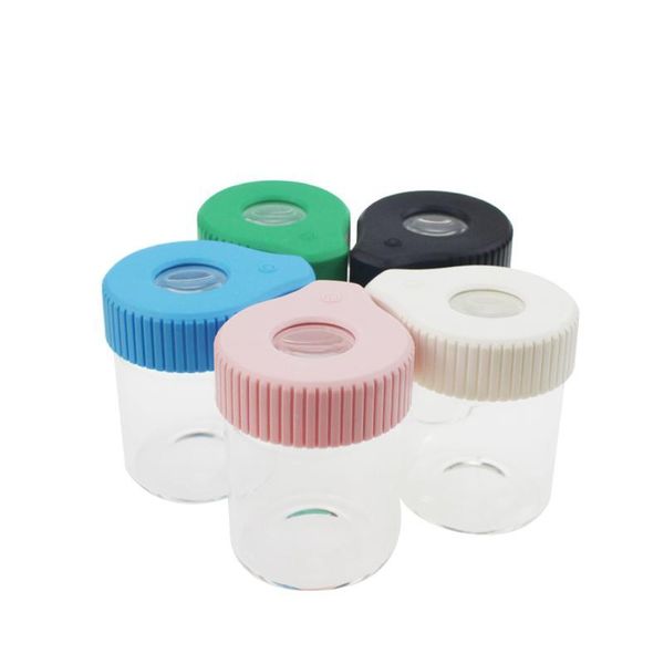 

dry herb flowers 3.5g magnifying led light glass stash storage jar with plastic lid similar to smokus erb flowers 3.5g magnifying led light