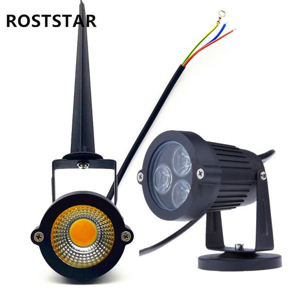 DC12V 5W COB LED Rasen Lampen Landschaft Licht 3X1W 110V 220V Wasserdichte Outdoor Garten Licht warm Weiß Spike LED Weg Lichter Warm Kalt Weiß