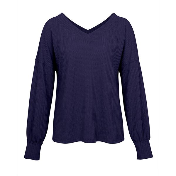 

autumn designer womens t-shirts luxury t-shirts for women with v-neck casual lanterns sleeves t-shirt brand womens clothes wholesales, White