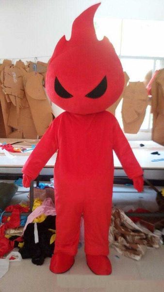 Flammen-Maskottchen-Kostüm, individuell, für Erwachsene, Cartoon-Figur, eine Flammenzunge, wandelnd, lustiger Maskottchen-Karnevals-Charakter-Anzug
