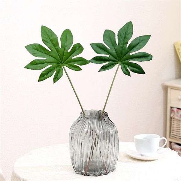 

1pc big artificial fake palm leaves leaf-shaped green plants flores home wedding diy decoration flowers arrangement plant