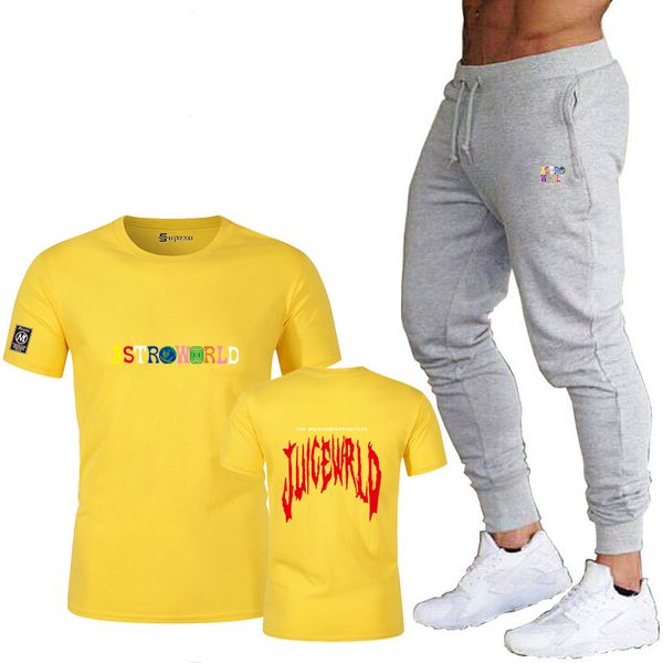 

рэпер сок всемирный эмоциональную ловушку песню "ясные сновидения" хип-хоп с коротким рукавом печать мужская футболка спортивные брюки мода, Gray