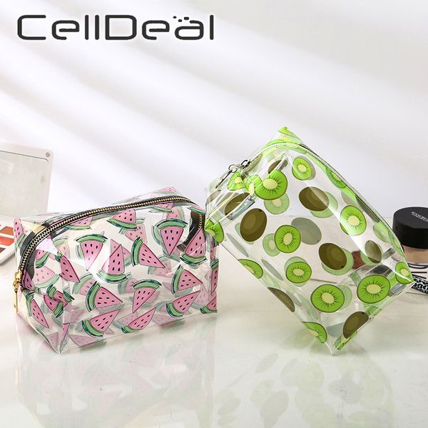 

1 pcs waterproof pvc transparent cosmetic cute bags storage pouch makeup organizer approved clear case toiletry bag zipper trave