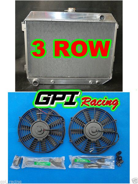 

aluminum radiator 68-74 for dodge charger challenger 6.3l-7.2l 383-440ci v8 +fan