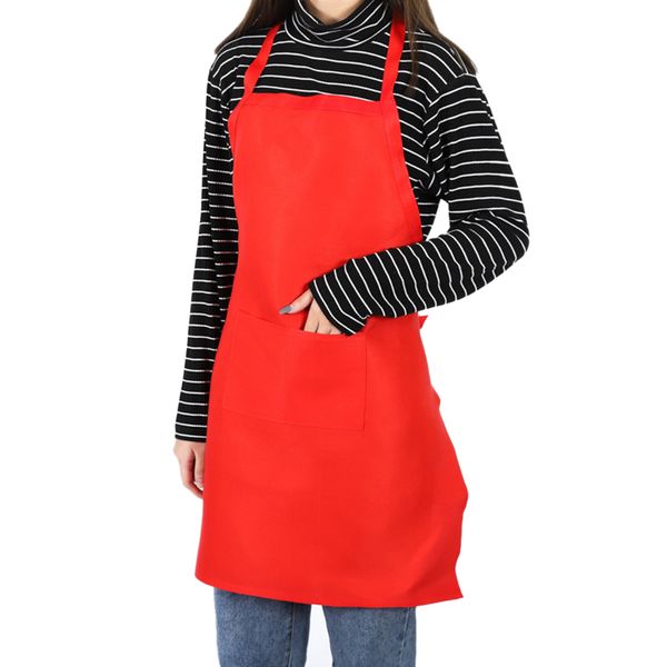 

men women with pocket sleeveless home baking adjustable waist restaurant waiter waterproof apron cooking bib dining room chef