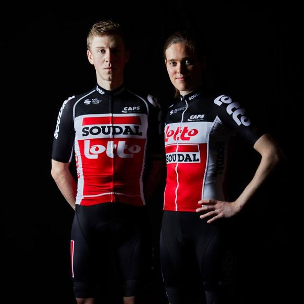 

2020 new team soudal red cycling jersey gel pad bike shorts sets mens ropa ciclismo quick dry bicycling maillot bottom, Black;blue