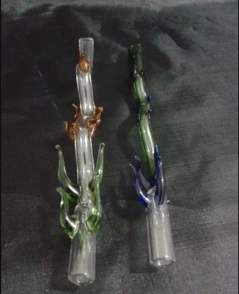 Farbbiegende Drachenschnurrbart-Glasbongs-Zubehör, Glasrauchpfeifen bunte Mini-Mehrfarben-Handpfeifen Bestes Löffelglas