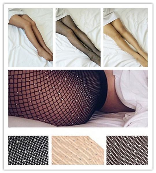 

summer fishnet diamond pantyhose women fashion shiny net tights female slim rhinestone mesh nylon stockings tights, Black;white