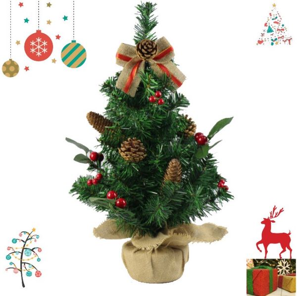 

50cm chrismas tree red gold balls christmas gift santa claus christmas decoration supplies arbol de navidad party toy