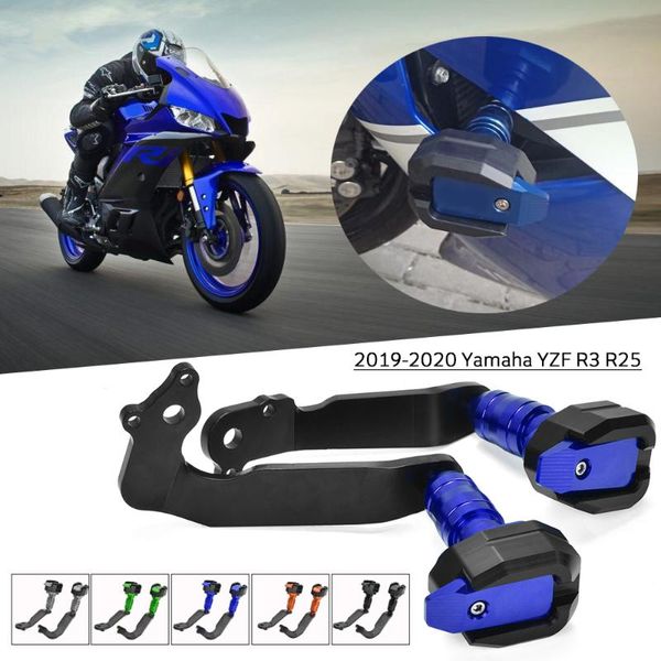 

motorcycle crash pad protector cnc engine cover frame sliders fairing guard for yamaha yzf-r3 yzf-r25 yzf r3 yzf r25 2019 2020