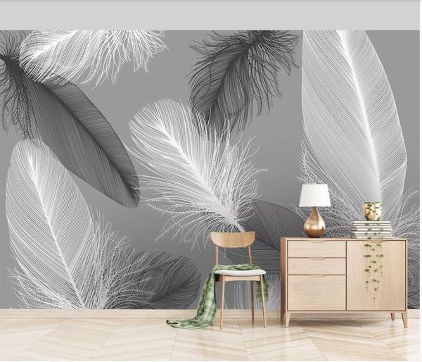 

feather background wall mural 3d wallpaper 3d wall papers for tv backdrop