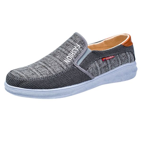 

sagace fashion men outdoor canvas casual slip-on shoes lazy shoes breathable sneakers flats summer shoe 2019, Black