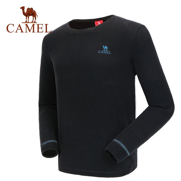 

camel women men fleece jacket softshell shirt winter outdoor windproof warm hiking casual camping, Blue;black