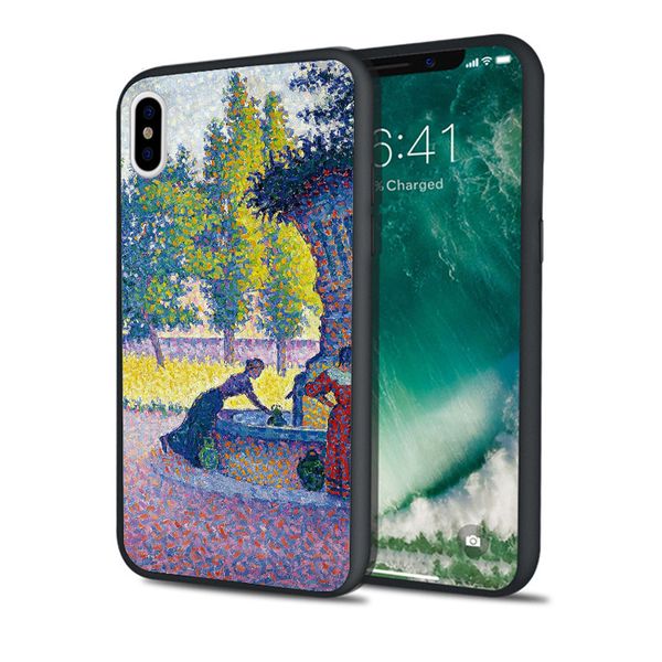 

coque garden painting phone case for iphone 11 pro xs max xr 8 7 6s plus 5s se 5 case soft silicone cover.