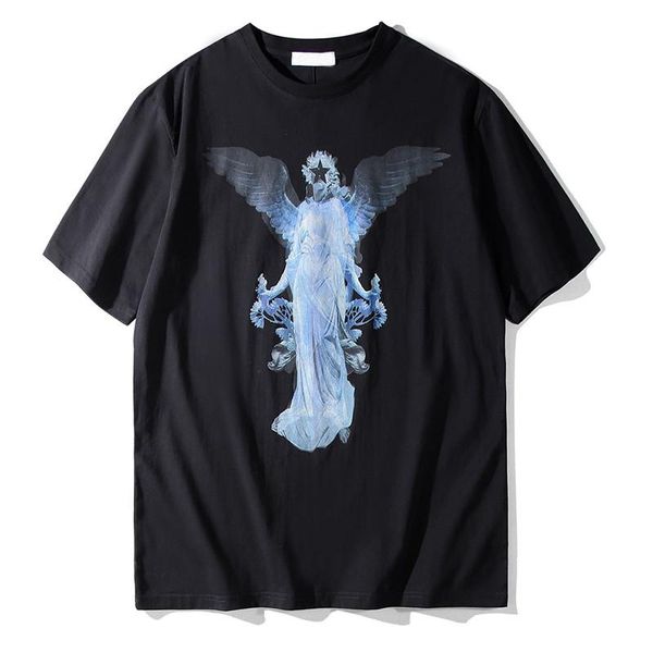 

19ss luxury mens designer t shirt couple cotton print short sleeve trend fahion mens tees size s-2xl, White;black