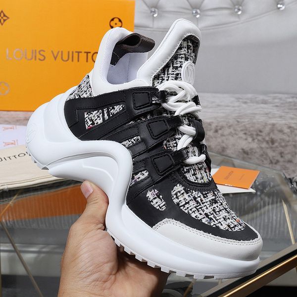 

2020 designer sneakers low cut flats shoes for men women leather sneakers casual shoes with dust bag, Black;red