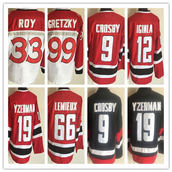 Team CA Eski Hokey Formaları Sidney Crosby Wayne Gretzky Mario Lemieux Joe Sakic Steve Yzerman Al Macinnis Jarome Iginla Eric Lindros Roy