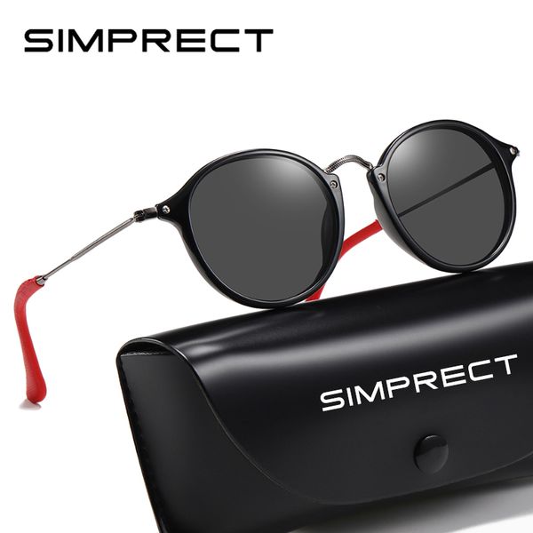 

simprect 2020 round polarized sunglasses women men uv400 tr metal driving sun glasses vintage retro black sunglass, White;black