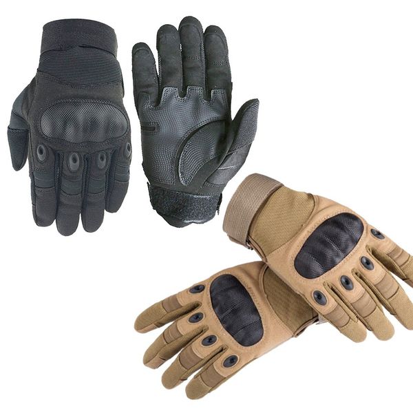 

men's outdoor sports gloves touch screen mountaineering riding training non-slip gloves cloth tactical gloves, Black
