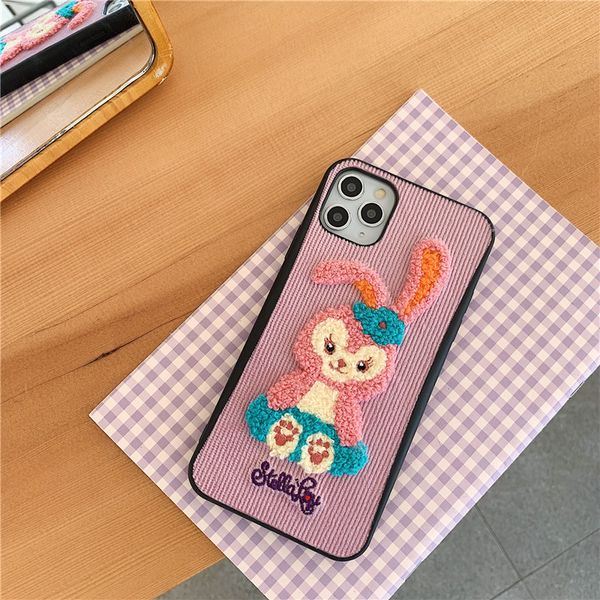 

cartoon rabbit corduroy winter mobile phone case cover for iphone 11 pro max 7 8 plus x xr xs max
