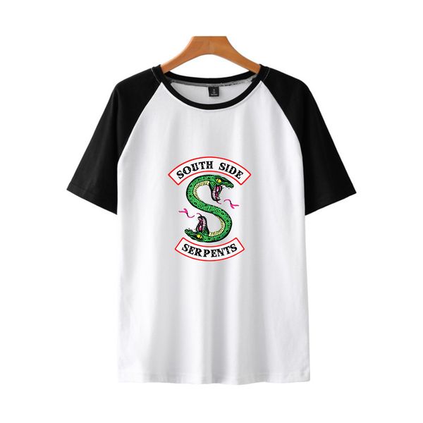 

riverdale t shirt women summer south side serpents female t-shirt riverdale snake printed vintage tees shirt xs-3xl, White