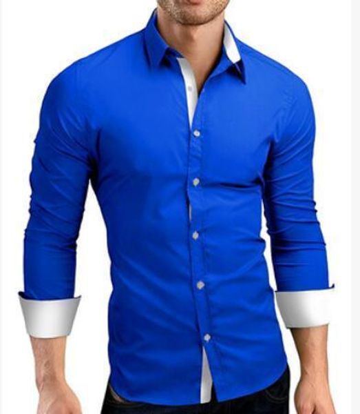 

мужская одежда hombres однобортный повседневные рубашки с длинным рукавом весна топы тис, White;black