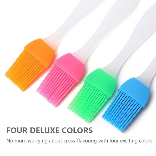 

1pc silicone baking bakeware bread cook brushes pastry oil bbq basting brush tool kitchen accessories random color