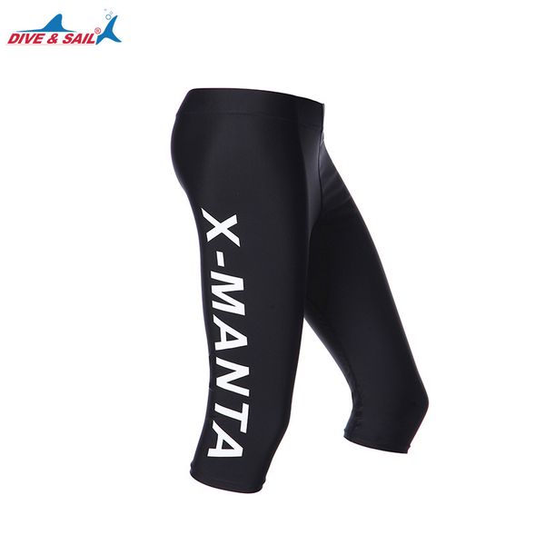 

bikinis set dive&sail men women fifth swimming pants surfing diving suit black spearfishing anti jellyfish upf50+ style trousers