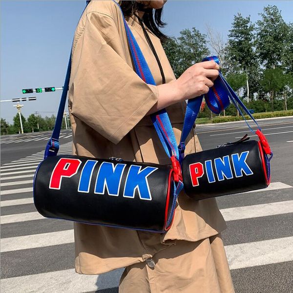 

2020 pink travel bag sports waterproof fitness bag printing should bag with wide strap sports and outdoors travel cubes ing