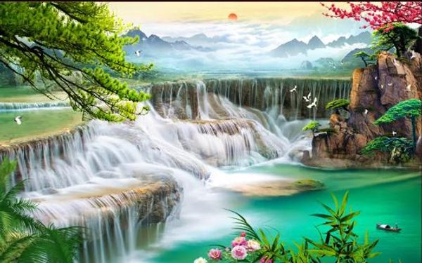 

custom p wall paper 3d european style welcome guest song xuri dongsheng chinese style large mural wallpaper for bedroom living room wall