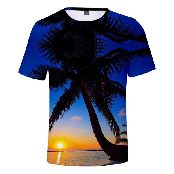 

men's t-shirts beach t shirt men women t-shirt tee shirts ocean sky beautiful seaside view tshirts 3d breathable cool 22, White;black