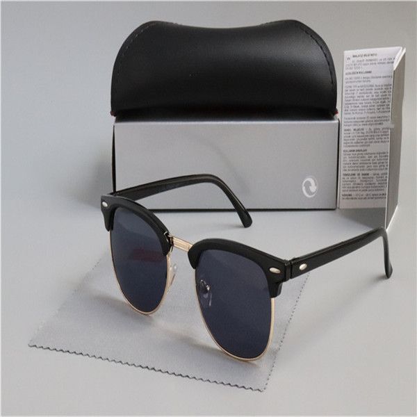 

2020 new fashion 3016 sunglasses vintage pilot wayfarer sun glasses bans uv400 men women ben glass bain lenses with case, White;black