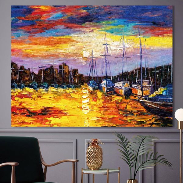 

home decor picture wall art poster prints ship landscape canvas painting giclee paintings artwork for walls living room