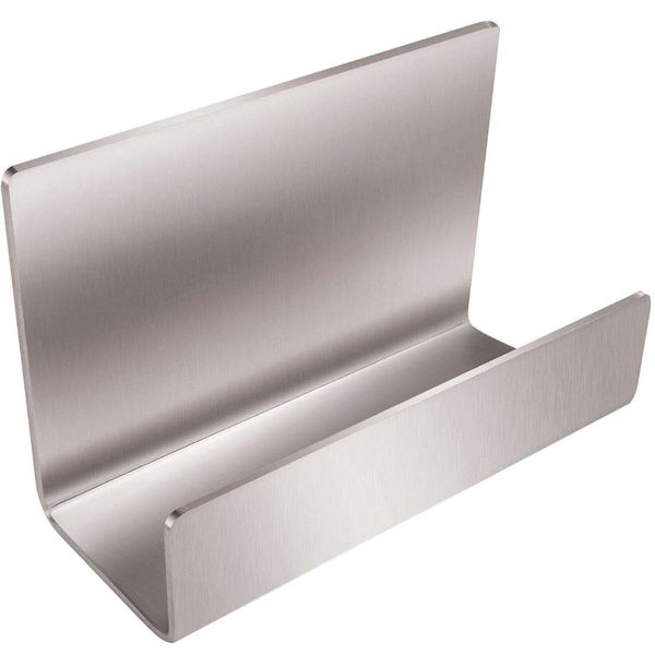 

full stainless steel office business card holder name card stand display (silver