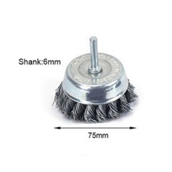 

steel wire brushes clean wheel cup metal cleaning rust sanding 6mm shank tire