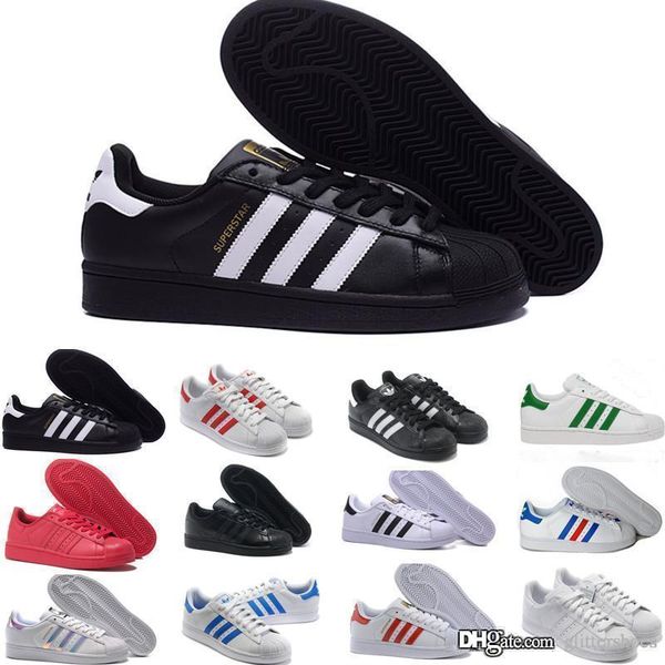

2019 new fashion men's superstar smith stan women's flat shoes women's zapatillas deportivas mujer lovers sapatos femininos m, Black