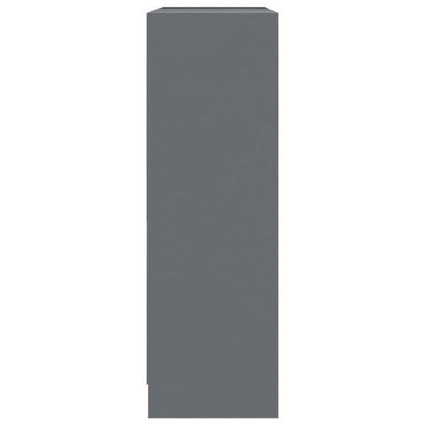 

shiny gray bookcase 80x24x75 cm in chipboard living room furniture