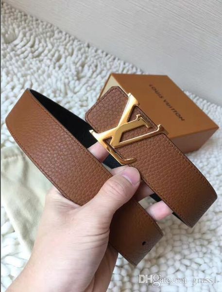 

2018 classic black ceinture designer belts fashion big bead buckle belt mens womens belt g5, Black;brown