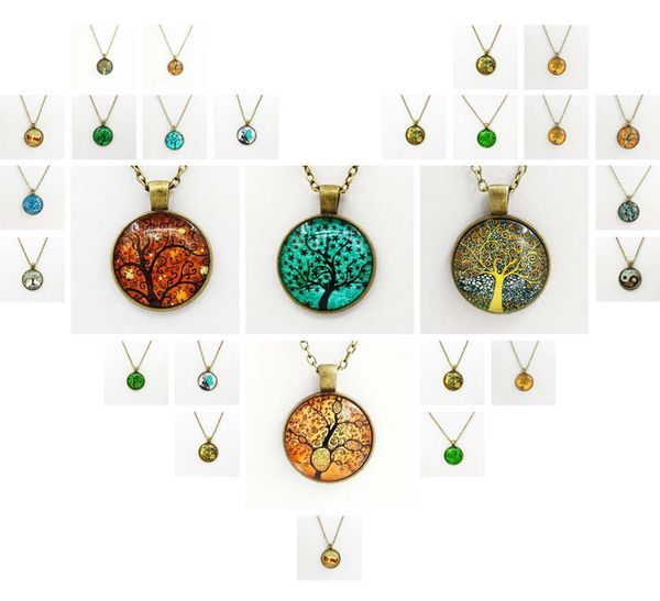 

style can be customized jewelry tree vintage time gem pendant necklace dan328 mix order pendant necklaces, Silver