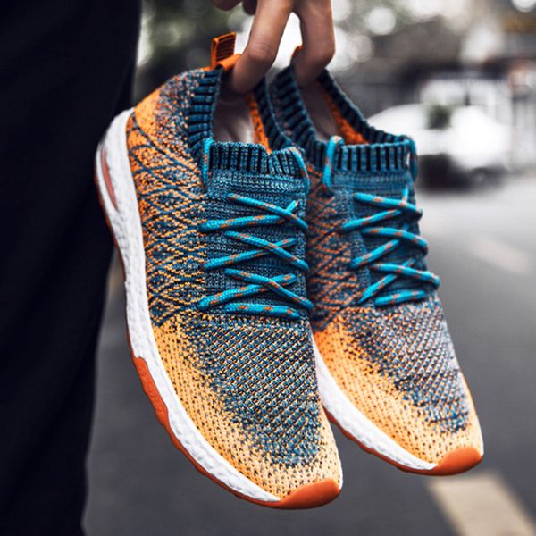 

men running shoes men's trainers sport shoes outdoor walkng jogging trainer athletic male men sneakers, Black
