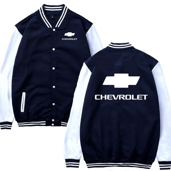 

baseball jacket for chevrolet car logo print casual hip hop harajuku sweatshirts mens baseball uniform slim fit cloth e, Black;brown