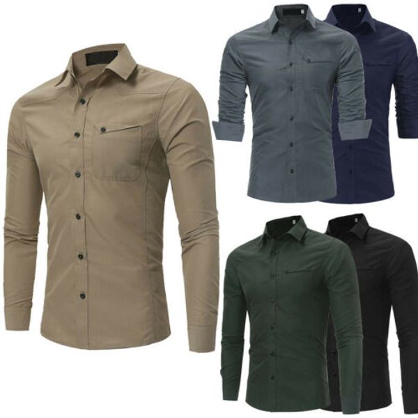 

luxury men casual slim fit long sleeve work formal business shirts, White;black