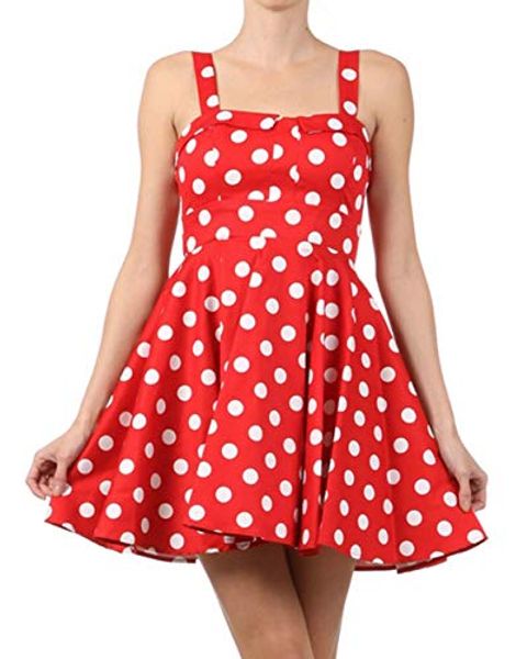 

ixia women's polka dot fold over pinup dress, Black;gray